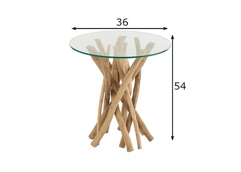 Abilaud BRANCH naturaalne, 36x36xH54 cm