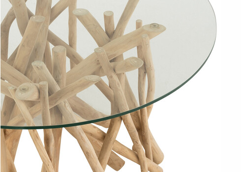 Diivanilaud BRANCH naturaalne, 80x80xH42 cm