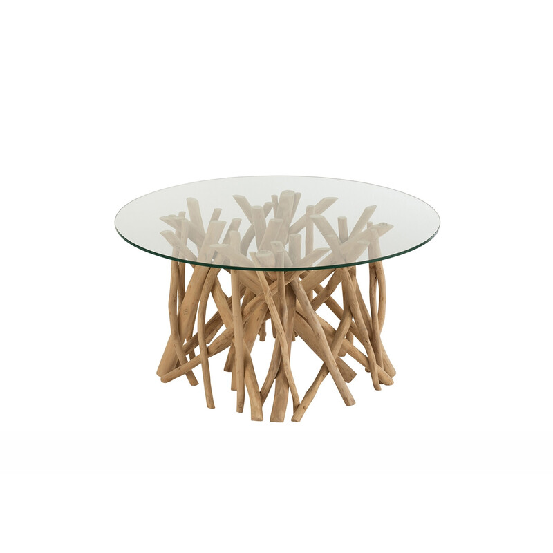 Diivanilaud BRANCH naturaalne, 80x80xH42 cm