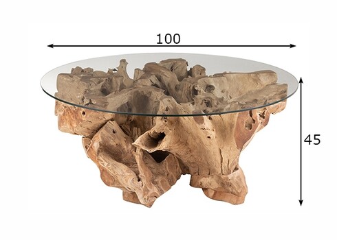 Diivanilaud RAOUL naturaalne, 100x100xH45 cm