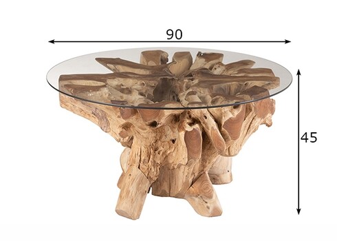 Diivanilaud RAOUL naturaalne, 90x90xH45 cm