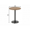 Abilaud BAR pruun / must, 48x48xH60 cm