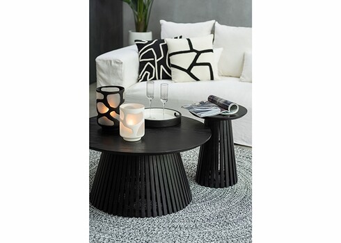 Diivanilaud VINCENT must, 80x80xH40 cm