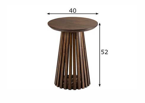 Diivanilaud VINCENT tumepruun, 40x40xH52 cm