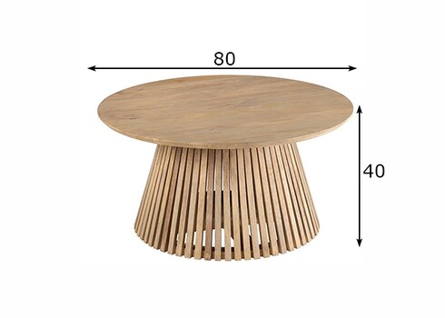 Diivanilaud VINCENT naturaalne, 80x80xH40 cm