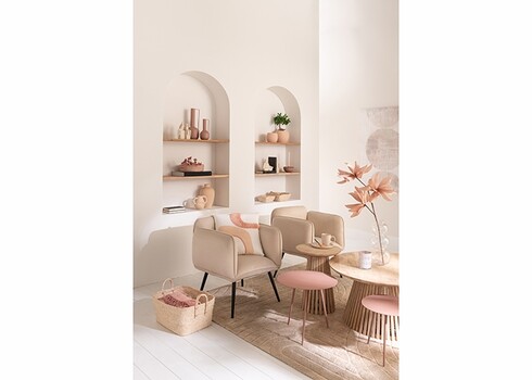 Diivanilaud VINCENT naturaalne, 80x80xH40 cm