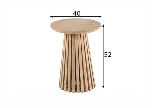 Diivanilaud VINCENT naturaalne, 40x40xH52 cm