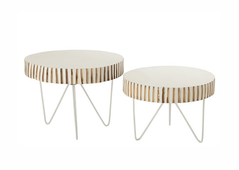 Abilaudade komplekt YING valge, 2 tk