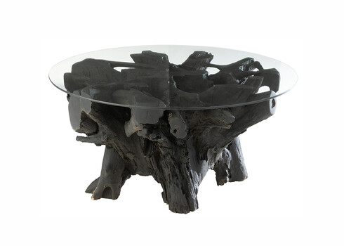 Diivanilaud RAOUL must, 90x90xH45 cm