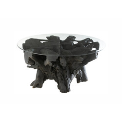 Diivanilaud RAOUL must, 90x90xH45 cm