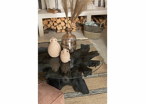 Diivanilaud RAOUL must, 90x90xH45 cm