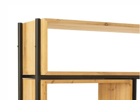 Riiul TINA pruun / must, 110x30xH185 cm