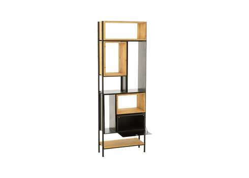 Seinariiul TINA pruun / must, 65x30xH185 cm