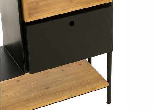 Seinariiul TINA pruun / must, 65x30xH185 cm