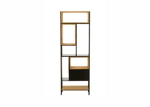 Seinariiul TINA pruun / must, 65x30xH185 cm
