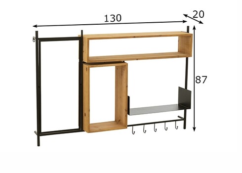 Seinanagi TINA pruun / must, 130x20xH87 cm