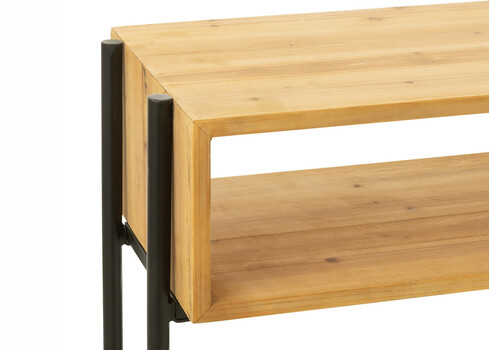 Konsoollaud TINA pruun / must, 120x30xH80 cm