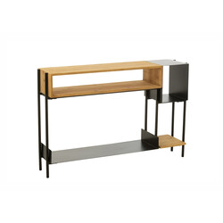 Konsoollaud TINA pruun / must, 120x30xH80 cm
