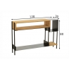 Konsoollaud TINA pruun / must, 120x30xH80 cm