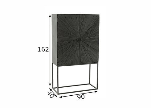 Kummut SHANIL must, 90x40xH160 cm