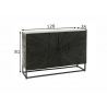 Kummut SHANIL must, 120x38xH81 cm