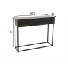Konsoollaud SHANIL must, 100x33xH81 cm