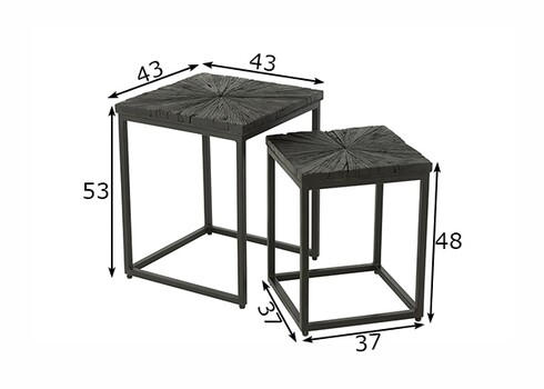 Abilaudade komplekt SHANIL must, 2 tk