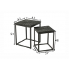Abilaudade komplekt SHANIL must, 2 tk