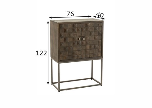 Kummut PINO tumepruun, 76x40xH122 cm