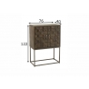 Kummut PINO tumepruun, 76x40xH122 cm
