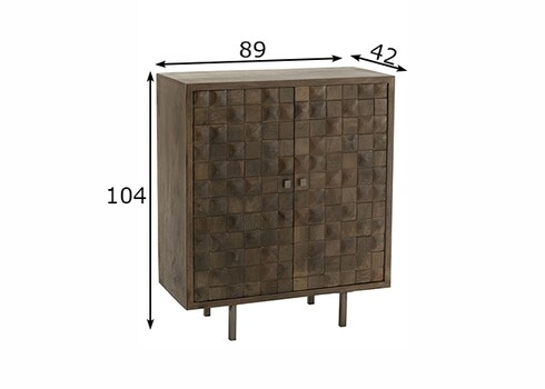 Kummut PINO tumepruun, 89x42xH104 cm