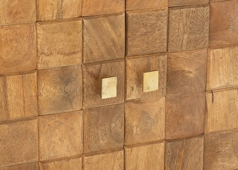 Kummut PINO naturaalne / kuldne, 76x40xH122 cm