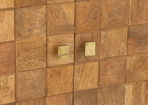 Kummut PINO naturaalne / kuldne, 89x42xH104 cm