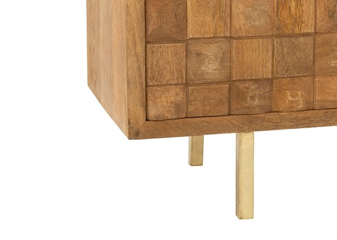 Kummut PINO naturaalne / kuldne, 89x42xH104 cm