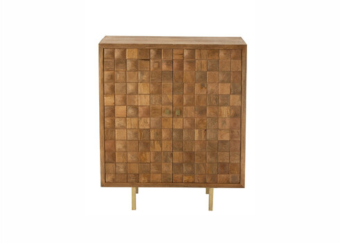 Kummut PINO naturaalne / kuldne, 89x42xH104 cm