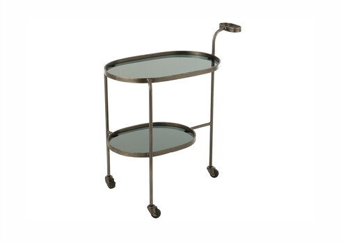 Serveerimiskäru TROLLEY hall, 74x42xH84 cm