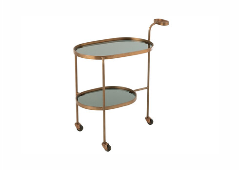 Serveerimiskäru TROLLEY pronks, 74x42xH84 cm