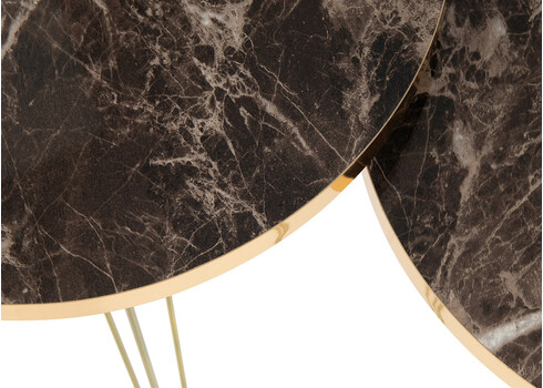 Abilaudade komplekt PINS must / kuldne, 3 tk