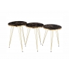 Abilaudade komplekt PINS must / kuldne, 3 tk