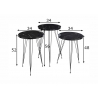 Abilaudade komplekt PINS must, 3 tk