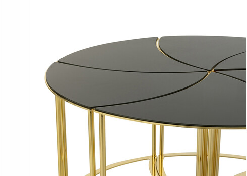 Abilaudade komplekt TORNADO must / kuldne, 6 tk