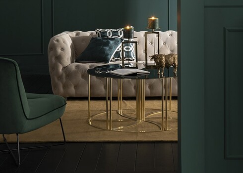 Abilaudade komplekt TORNADO must / kuldne, 6 tk