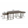 Abilaudade komplekt TRIO pruun, 3 tk