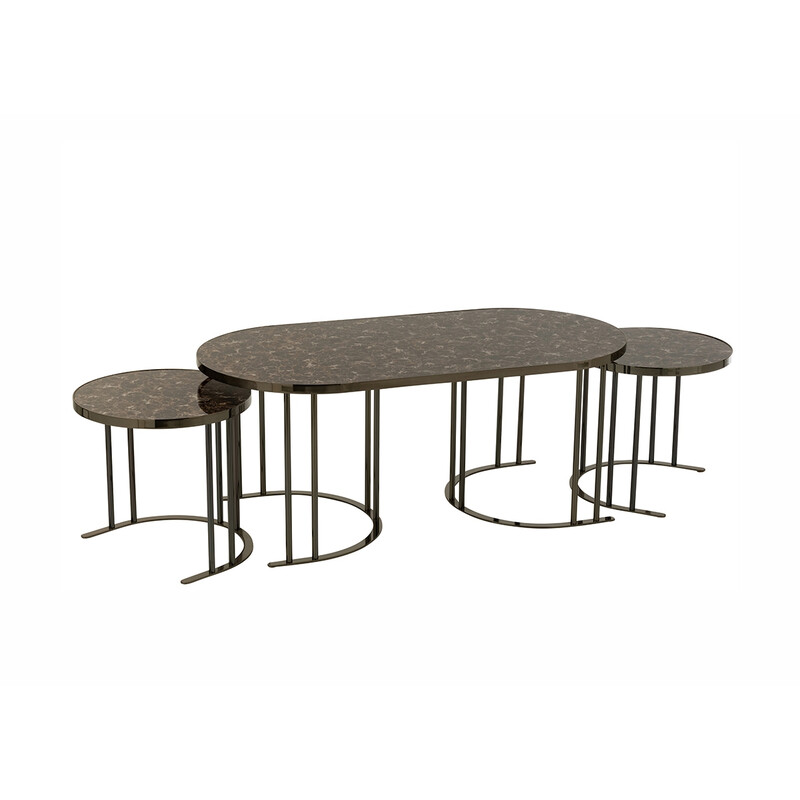 Abilaudade komplekt TRIO pruun, 3 tk