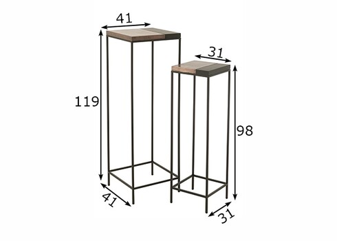 Abilaudade komplekt BRONZE pronks / must, 2 tk