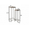 Abilaudade komplekt BRONZE pronks / must, 2 tk