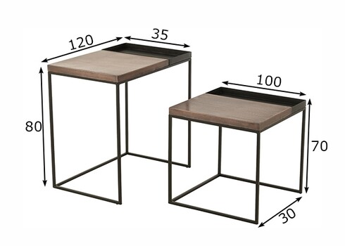 Abilaudade komplekt BRONZE pronks / must, 2 tk