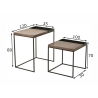 Abilaudade komplekt BRONZE pronks / must, 2 tk
