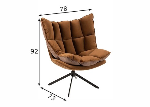 Tugitool RELAX pruun, 78x73xH92 cm