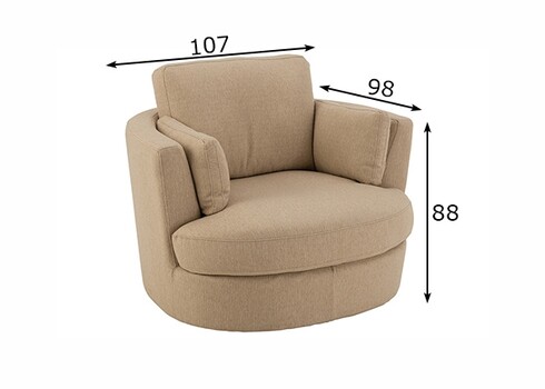 Tugitool SWISH beež, 98x107x88 cm